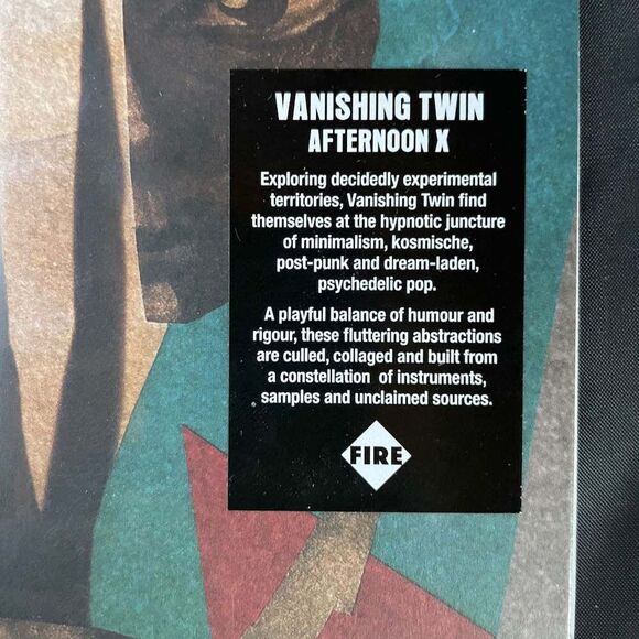 Vanishing Twin - Afternoon X - Compact Disc, CD, Fire Records, 2023 NEW Sealed - Picture 2 of 3